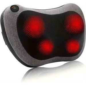 Massage Apparaat - Bruin - Voor In Auto - Voor Thuis - Shiatsu Massage - Nek - Hoofd - Taille - Lichaam - Elektrisch - Multifunctioneel - Massage Kussen