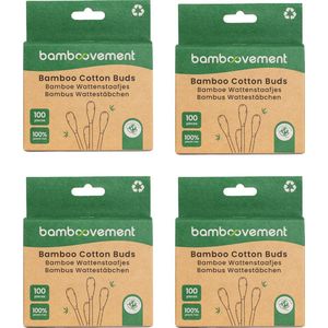 Bamboovement Wattenstaafjes Hout Bamboe | Oorstokjes | 400x | Bulkvoordeel