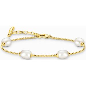 Thomas Sabo - A2189-430-14 - Armband - Wit - Gerecycled Zilver - Geel Goud Verguld
