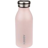 Abbey Drinkfles Dubbelwandig - Victoria - 0.35 L - Licht roze/Zilver - 0,35 L