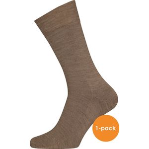 FALKE Sensitive Berlin herensokken - lichtbruin melange (nutmeg melange) - Maat: 39-42