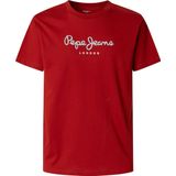 Pepe Jeans - Eggo N - T-shirt - Rood - Korte Mouwen - Heren