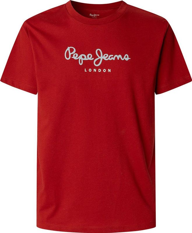 Pepe Jeans - Eggo N - T-shirt - Rood - Korte Mouwen - Heren