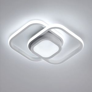 Delaveek-Vierkante LED Plafondlamp- 32W 2850LM- 6500K Koud Wit- Acryl- Wit