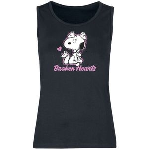 Peanuts Snoopy - Broken Hearts Dames Tanktop - zwart - M