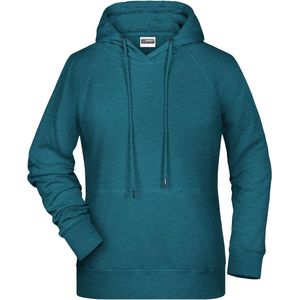 James and Nicholson Dames/dames Raglan Sleeved Hoodie (Benzine Melange)