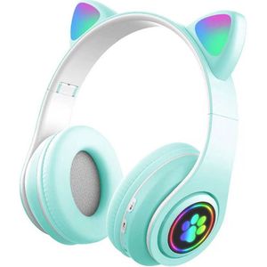 KINSI koptelefoon kinderen draadloos - Kinder Koptelefoon met Kattenoortjes - Multi-apparaat Compatibel