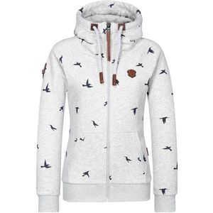 Naketano Damen Hoodie Brazzo 1801-0301 Allover Birds/Grey-L