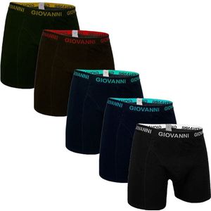 Giovanni heren boxershorts | 5-pack | MAAT XXL | Black colours
