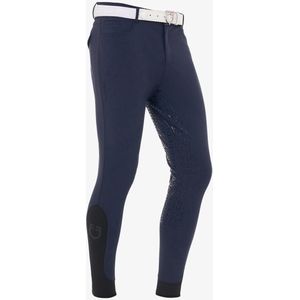 Equestro Heren Aria Slim Fit Full Grip Rijbroek M Navy