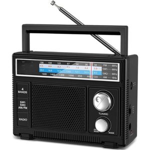 Noodradio - Solar Opwindbaar - Solar powerbank - 2500mAh - Zonneenergie - Survival Noodpakket - Zaklamp Oplaadbaar - AM/FM - Noodrantsoen - Groen