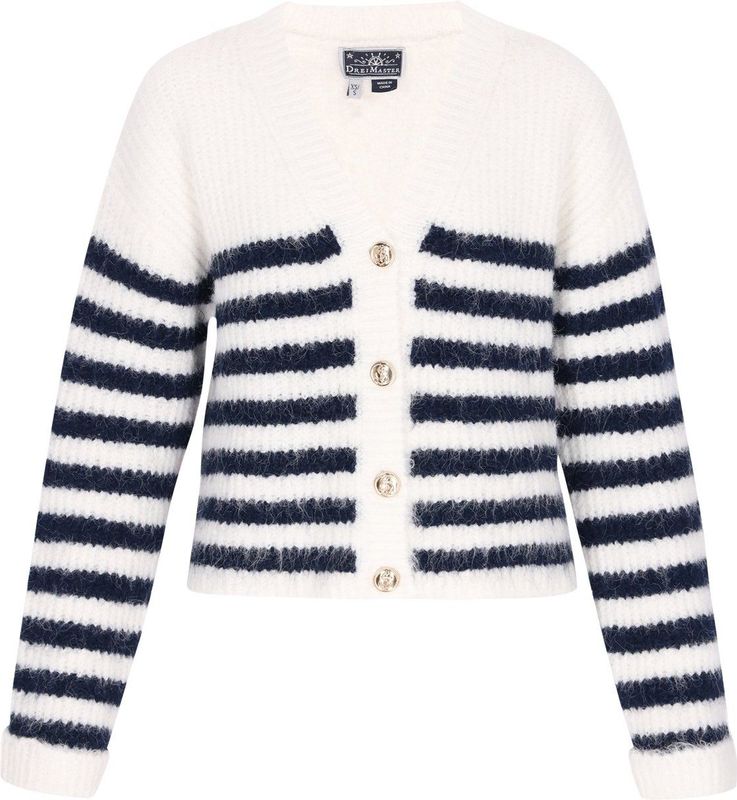 DreiMaster - Maritime Collectie - Vest - Gebreid - V-hals - Lange Mouwen