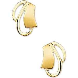 Oorknopjes - Geelgouden Oorknoppen - Poli/Mat - 14K