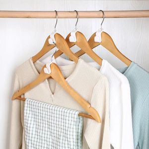 100 Witte kledinghaakjes - geven extra ruimte in je kledingkast - kleding - kleren hanger – kledingkast