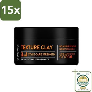15 x SYOSS - Texture Clay - Verzorging - Langdurige Styling - 100ml - Grootverpakking - Haartypen - Haarstyling - Texture Clay - Matte Finish - Haar Verzorging
