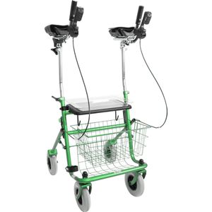 Premis Provo - Rollator - 2de Generatie - Voorzien van Onderarmschalen - Metallic Appelgroen