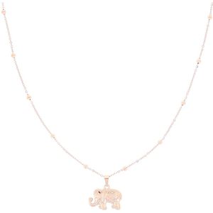 OOZOO Jewellery - rosé goudkleurige ketting met olifant bedeltje - SN-2026