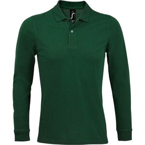 SOLS Heren Perfecte Lange Mouw Piqu Polo Shirt (Fles groen)
