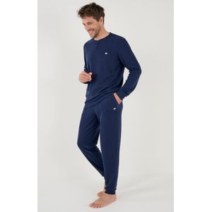Damart - Pyjama wafelgebreid Thermolactyl - Mannen - Blauw - S