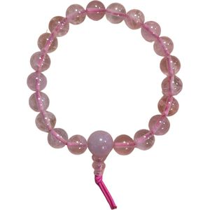 Powerbead Roze kwarts - armband
