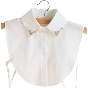 Lapel Lace Chiffon Openwork Elegant Detachable Shirts - Necklaces Blouse voor Vrouwen - Meisjes