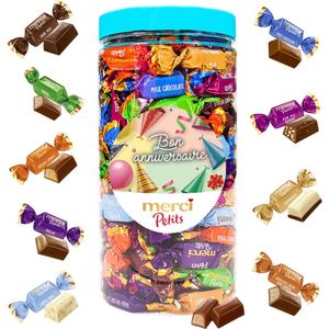 merci Petits bonbons de chocolat - Bon Anniversaire (design 1) - cadeau d'anniversaire - 700g