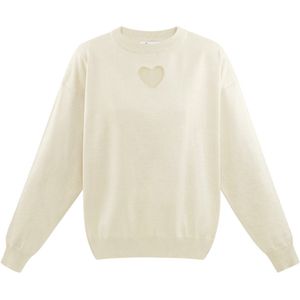 Forever in my heart trui - nieuwe collectie - dames - offwhite - maat L/XL