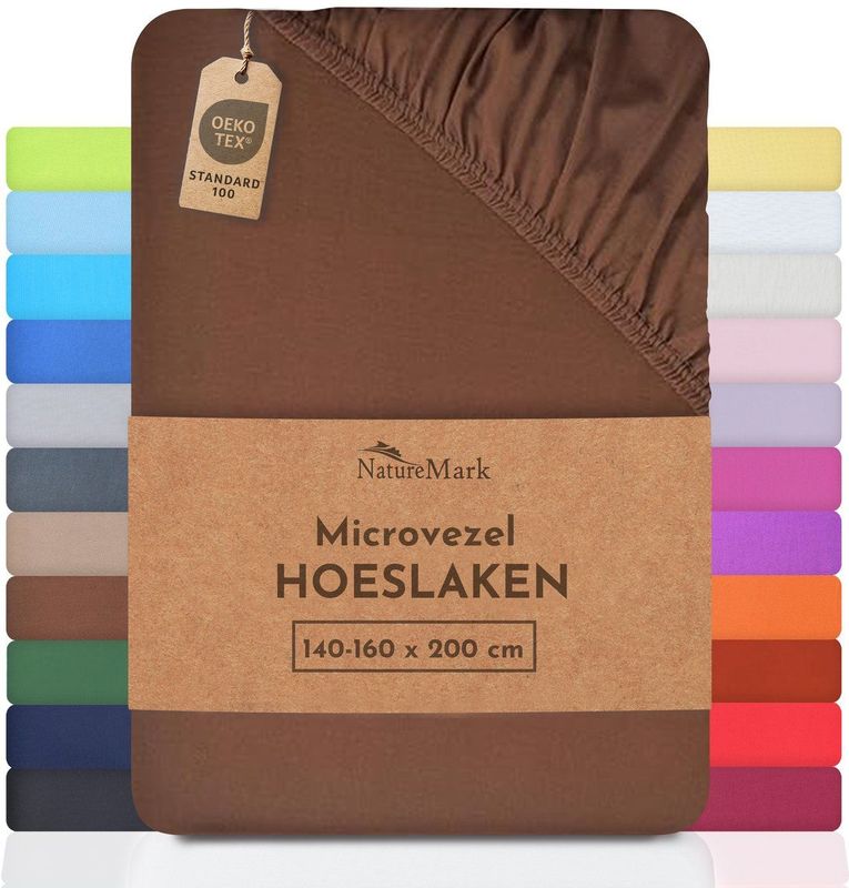 NatureMark - Microvezel Laken - Chocoladebruin - 100% Polyester - Ademend en Onderhoudsvriendelijk