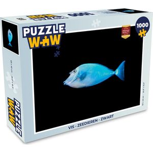 Puzzel Vis - Zeedieren - Zwart - Legpuzzel - Puzzel 1000 stukjes volwassenen
