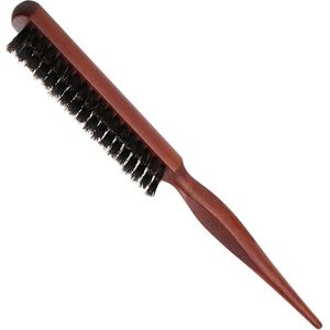 Teasing Haarborstel met Wildzwijnhaar en Houten Handvat voor Lang en Krullend Haar
