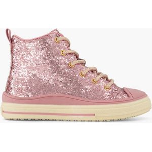 graceland Roze hoge sneaker glitters - Maat 27