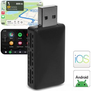 Quincs® Carplay dongle - Android auto dongle - Carplay adapter - Carplay dongle android - Carlinkit - Dongel - 2 in 1 dongle
