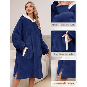 Oversized hoodie, fleece enorme draagbare deken voor vrouwen en mannen