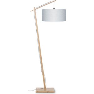 GOOD&MOJO Vloerlamp Andes - Bamboe/Lichtgrijs - 72x47x176cm - Scandinavisch,Bohemian - Staande lamp voor Woonkamer - Slaapkamer