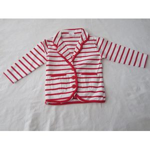 dirkje , meisje, gilet , wit streep roo , 98 - 3 jaar