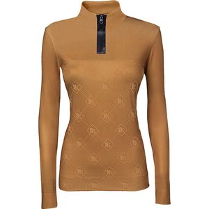 PK International Sportswear - Performance Shirt - Technisch Shirt - Meryl - Sneldrogend - Hoge kraag met rits - One Million - Almond - Lichtbruin - XL/42