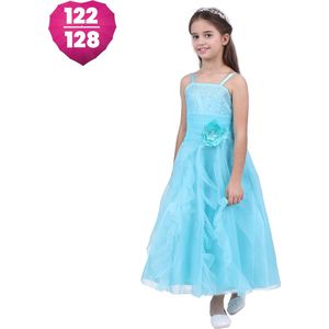 Communiejurk / Bruidsmeisjesjurk - Lucy - Blauw - Maat 122/128