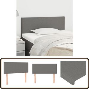 vidaXL Hoofdbord - Donkergrijs - 90x5x78/88 cm Hoofd Bord - Hoofdbord Klassiek - Hoofdbord Grijs - Beddecoratie - Slaapkamers