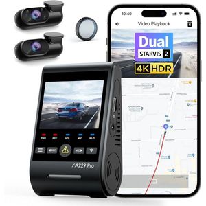 Dashcam voor auto voor en achter – Dual dashcam – Voor- en achtercamera – Autocamera – Full HD dashcam – Dashcam met nachtzicht – Dashcam met bewegingssensor – Groothoeklens – Parkeermodus – Loop recording – Dashcam met SD-kaart