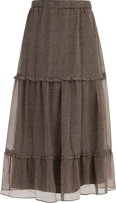 DreiMaster - Maxi Rok - Olijf - Dames - A-lijn