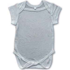 Kokon Zwo Baby Romper 100% Zijde - Zijden Jersey - Korte Mouw - Gebroken Wit - Maat 68