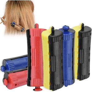 6 stuks Haarkrulspelden Set - Wave Heat Perm Rod Hair Clip Curlers Kappers Styling Tool met rubberen band (#3 (25 cm / 10 inch))