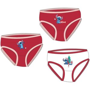 Kerstslips voor meisjes - Stitch - Geschenkverpakking - 3-Pack - 2/3 Jaar - Maat 92/98
