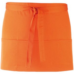 Schort/Tuniek/Werkblouse Unisex One Size Premier Orange 65% Polyester, 35% Katoen