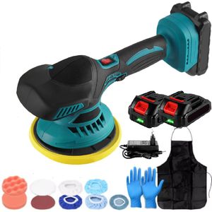 Polijstmachine voor Makita 18V - 2 Accu's - lader & Accessoires - Poetsmachine Auto - Polijstschijven