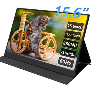 Draagbare Monitor - Full HD 1920P x 1080P - Reisgamingmonitor - HDR IPS Laptop - Tweede Scherm - USB-C - HDTV - Met Magnetisch Beschermhoesje - Dubbele Luidsprekers - Externe Weergave Voor PC, Telefoon, Xbox, Switch, PS4/PS5