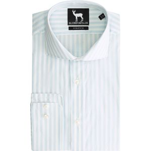 GENTS - Overhemd Blumfontain gestreept strijkvrij - Katoen - Lichtblauw - Maat M/M