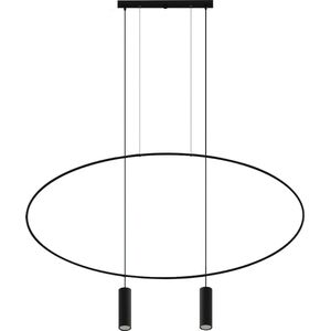 Trend24 Hanglamp Holar 2 - Hanglampen - Woonkamer Lamp - Hallamp - GU10 - Zwart