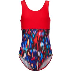 Merry Style Meisjes Zwemkleding – Badpak – Blauw/Bloemen – 152 - MS-MS10-445-SWS