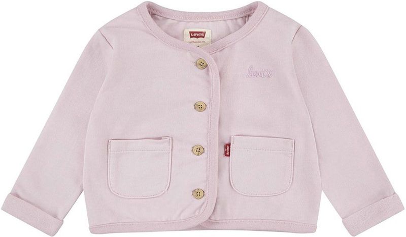 Levi´s ® Kids French Terry Cardigan Sweatshirt Roze 18 Months Meisjes